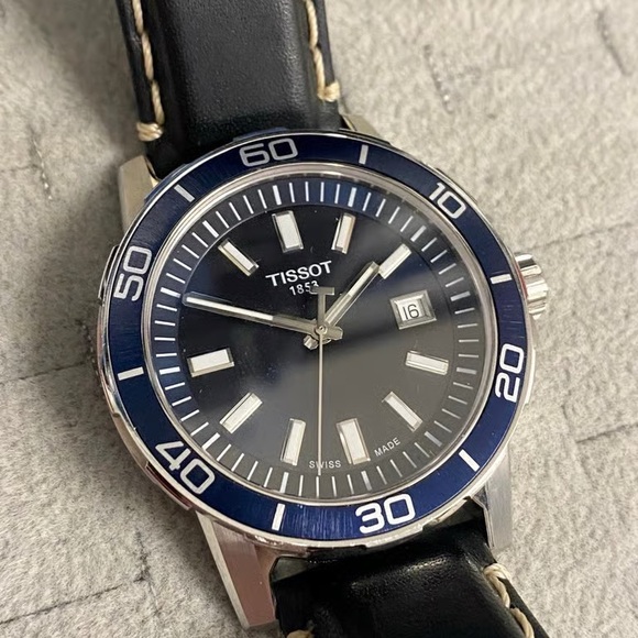 Tissot Other - Tissot Black and Silver Men's Watch